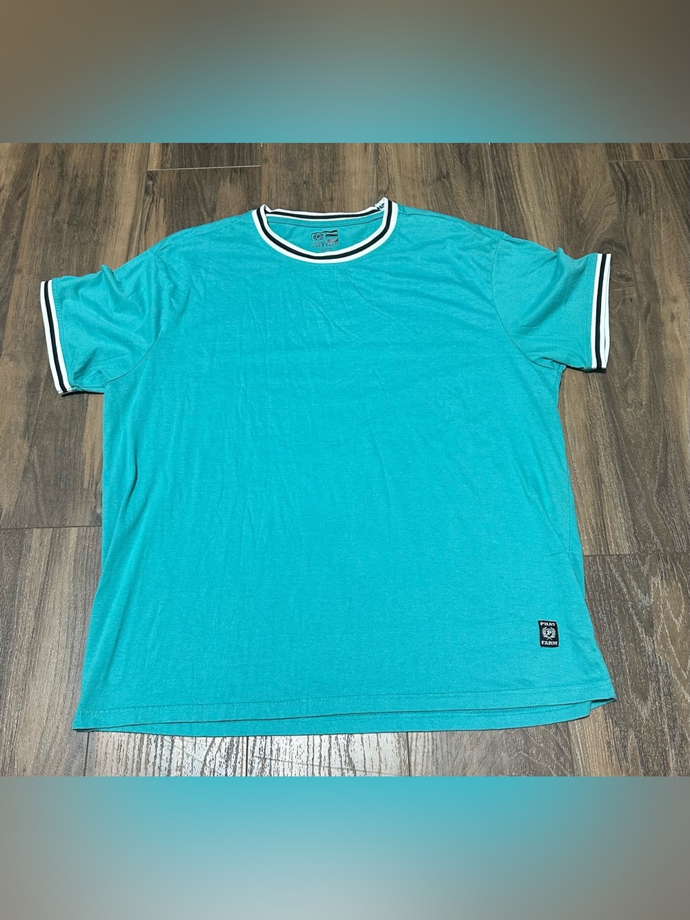 Men’s Phat Farm Ringer T-shirt Blue Short Sleeve Crew Neck 2XL